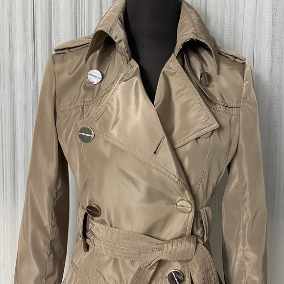 Karen Millen Classic Beige Trench Coat Size 6 - Picture 3 of 17